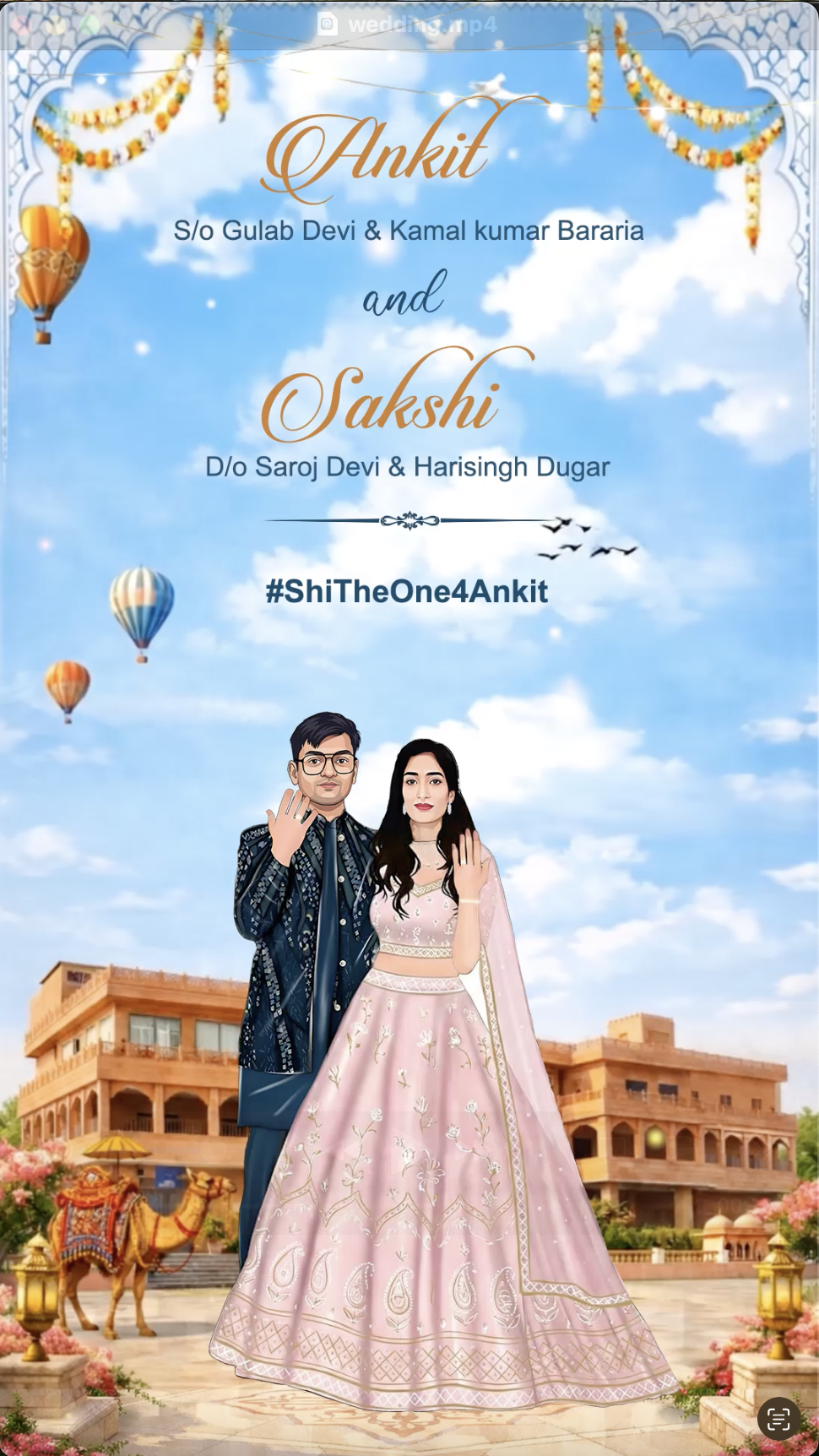 Ankit and Sakshi illustration
